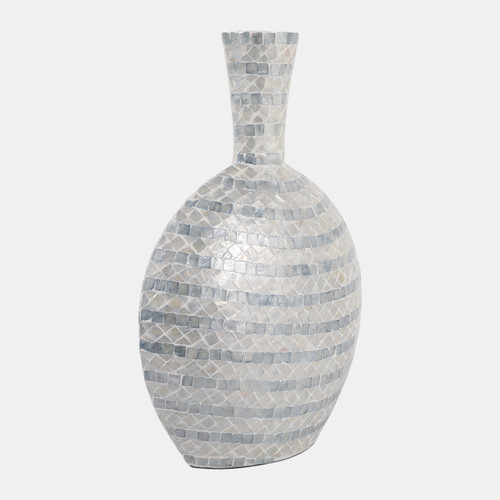 Sagebrook Home 23x16" Capiz Gourd Vase Blue Wishlist Create New