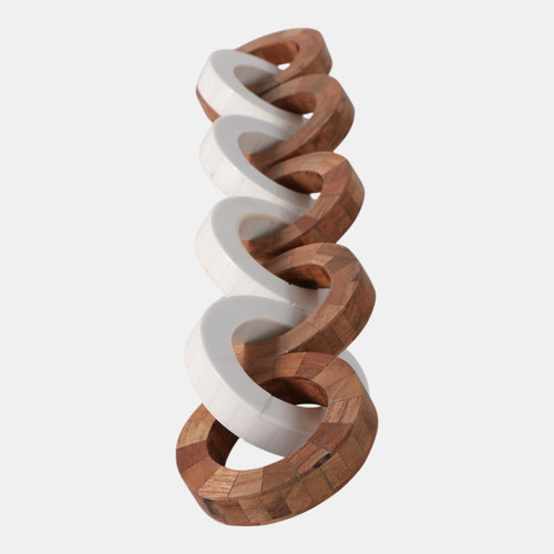 Sagebrook Home 23x4" Wood And Resin Chain Ivory/brown Wishlist Create New