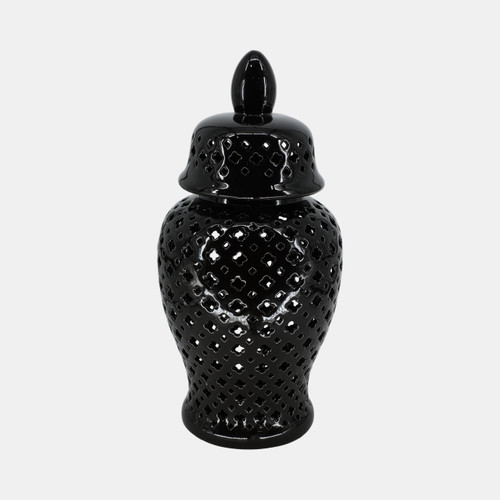 Sagebrook Home 24" Cut-out Clover Temple Jar Black Wishlist Create New
