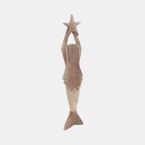 Sagebrook Home 24" Mermaid Gold Capiz Tail Natural Wishlist Create New