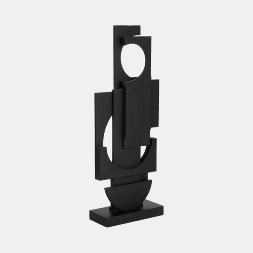 Sagebrook Home 24" Modern Stacked Sculpture Black Wishlist Create New