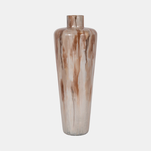 Sagebrook Home 24" Nude Drip Finish Glass Floor Vase Tan Multi Wishlist Create New
