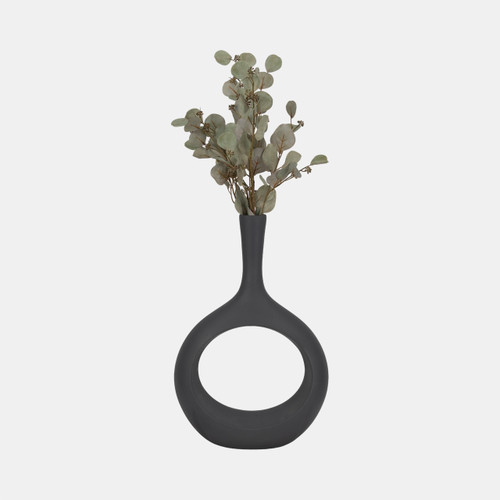 Sagebrook Home 24" Rough Texture Round Cut Out Vase Charcoal Wishlist Create New