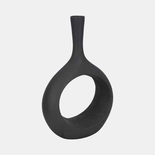 Sagebrook Home 24" Rough Texture Round Cut Out Vase Charcoal Wishlist Create New