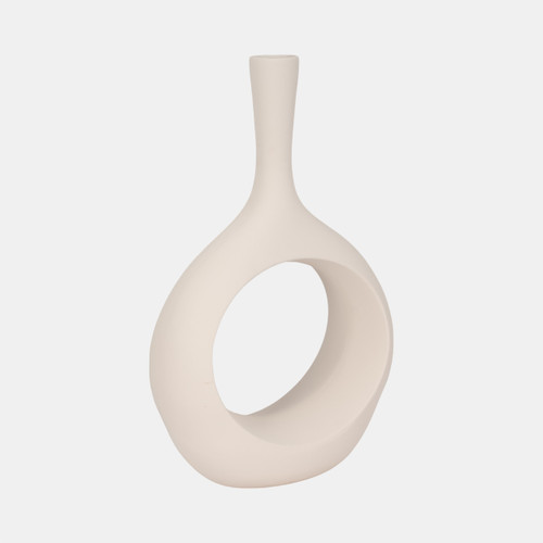 Sagebrook Home 24" Rough Texture Round Cut Out Vase White Wishlist Create New