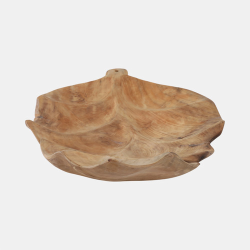 Sagebrook Home 24" Teak Leaf Bowl Natural Wishlist Create New