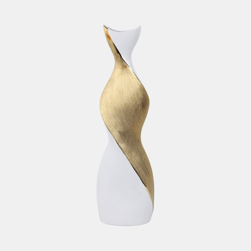 Sagebrook Home 24" Twisted Vase White/gold Wishlist Create New