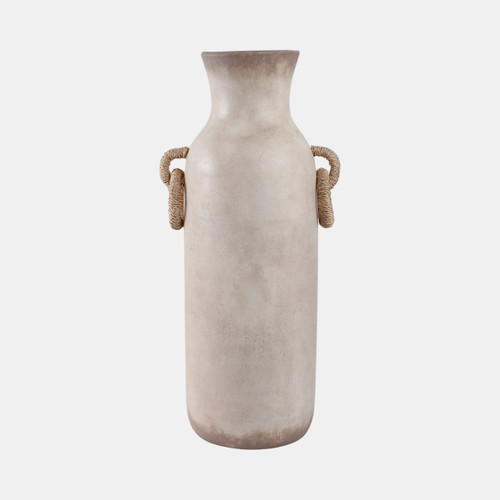 Sagebrook Home 24" Vase With Rattan Handles Antique White Wishlist Create New