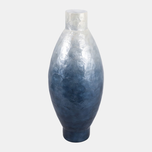 sagebrook home 24x10" Ombre Capiz Vase Ivory/blue Wishlist Create New