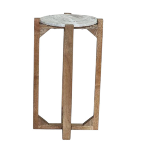 sagebrook home 24x12" Modern Wood & Marble Drink Table Iv/br Kd Wishlist Create New