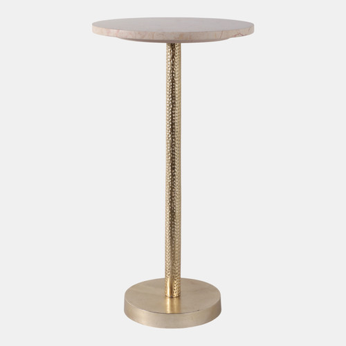 Sagebrook Home 24x13" Marble Top Drink Table Ivory/ Gold Wishlist Create New