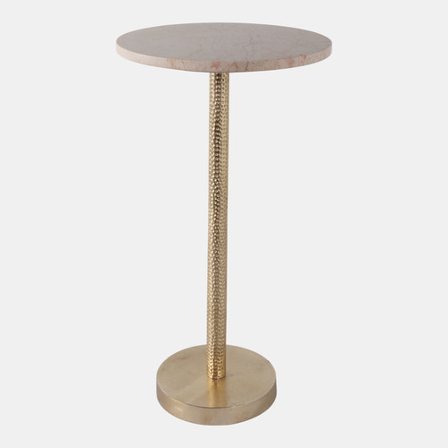 Sagebrook Home 24x13" Marble Top Drink Table Ivory/ Gold Wishlist Create New