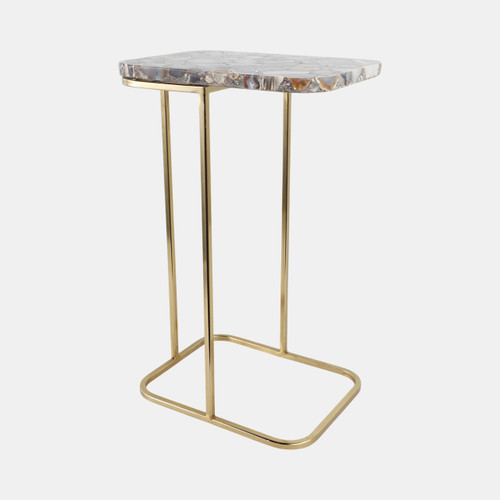 Sagebrook Home 24x15" Agate Top C-table Black/gold Wishlist Create New