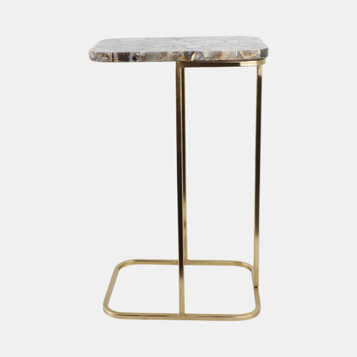 Sagebrook Home 24x15" Agate Top C-table Black/gold Wishlist Create New