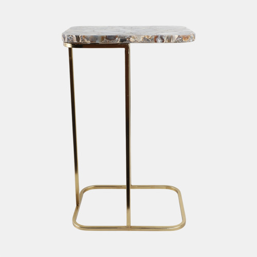 sagebrook home 24x15" Agate Top C-table Black/gold Wishlist Create New