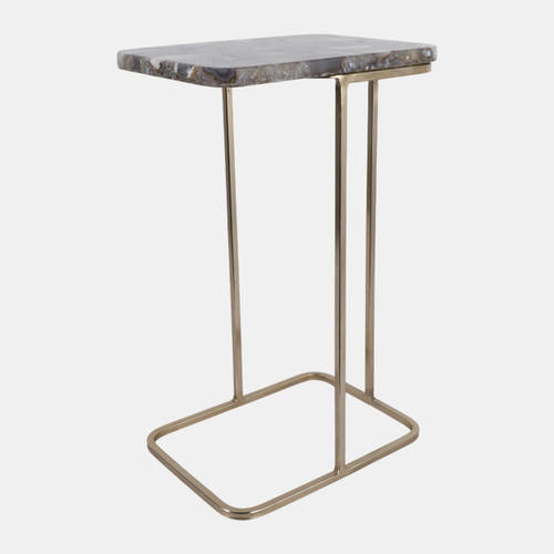 Sagebrook Home 24x15" Agate Top C-table Blue/gold Wishlist Create New