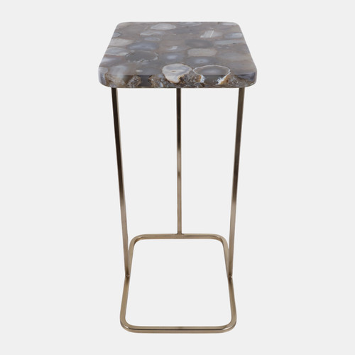 Sagebrook Home 24x15" Agate Top C-table Blue/gold Wishlist Create New