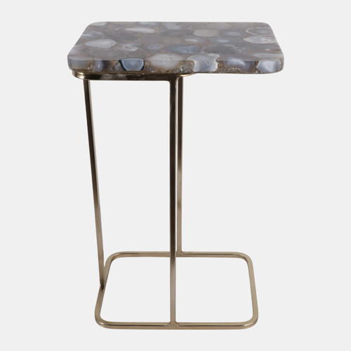 Sagebrook Home 24x15" Agate Top C-table Blue/gold Wishlist Create New