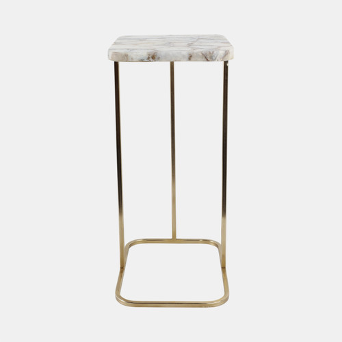 Sagebrook Home 24x15" Agate Top C-table White/gold Wishlist Create New