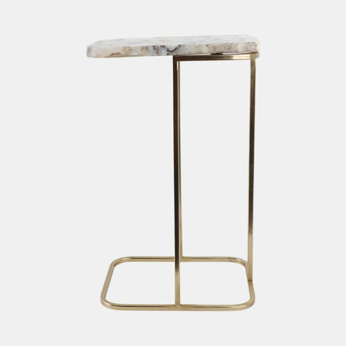 Sagebrook Home 24x15" Agate Top C-table White/gold Wishlist Create New