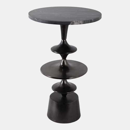 Sagebrook Home 24x16" Discs Base Marble Top Accent Table Black Wishlist Create New