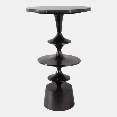sagebrook home 24x16" Discs Base Marble Top Accent Table Black Wishlist Create New