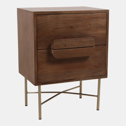 Sagebrook Home 24x18" 2-drawer Modern Side Table Light Honey Wishlist Create New