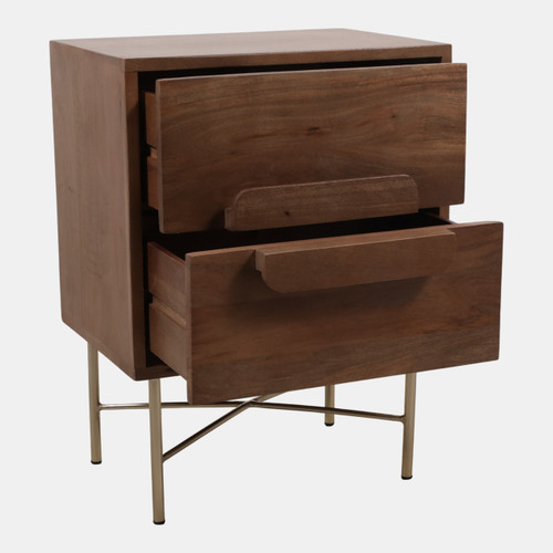 Sagebrook Home 24x18" 2-drawer Modern Side Table Light Honey Wishlist Create New