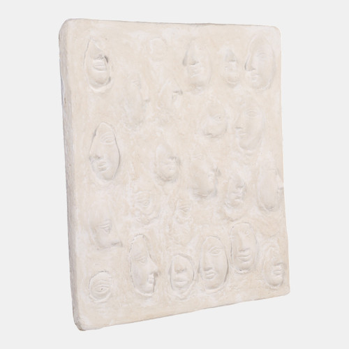 Sagebrook Home 24x24" Faces Paper Mache Wall Art White Wishlist Create New