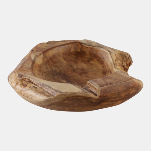 Sagebrook Home 24x4" Teak Wood Low Bowl Natural Wishlist Create New