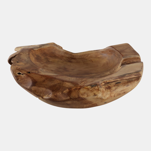 Sagebrook Home 24x4" Teak Wood Low Bowl Natural Wishlist Create New