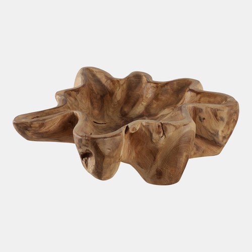 Sagebrook Home 24x6" Teak Wood Bowl Natural Wishlist Create New