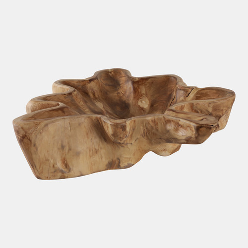 Sagebrook Home 24x6" Teak Wood Bowl Natural Wishlist Create New