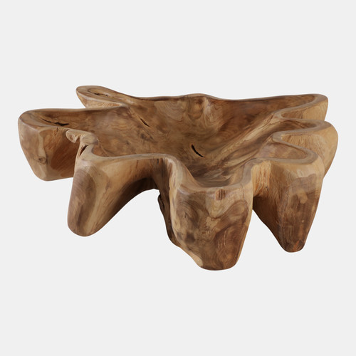 sagebrook home 24x6" Teak Wood Bowl Natural Wishlist Create New