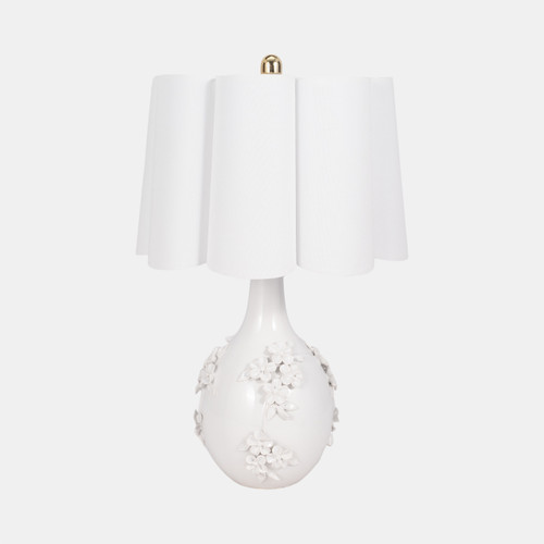 Sagebrook Home 25" Floral Applique Table Lamp Cream Wishlist Create New