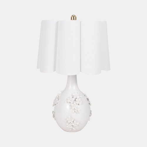 Sagebrook Home 25" Floral Applique Table Lamp Cream Wishlist Create New