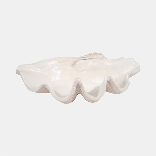 sagebrook home 25" Pearlized Clam Shell Bowl Ivory Wishlist Create New