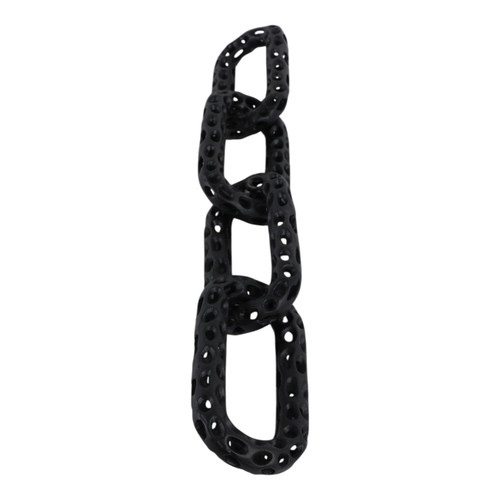 Sagebrook Home 25x4" Pierced Metal 4-chain Link Object Black Wishlist Create New