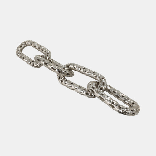 Sagebrook Home 25x4" Pierced Metal 4-chain Link Object Silver Wishlist Create New