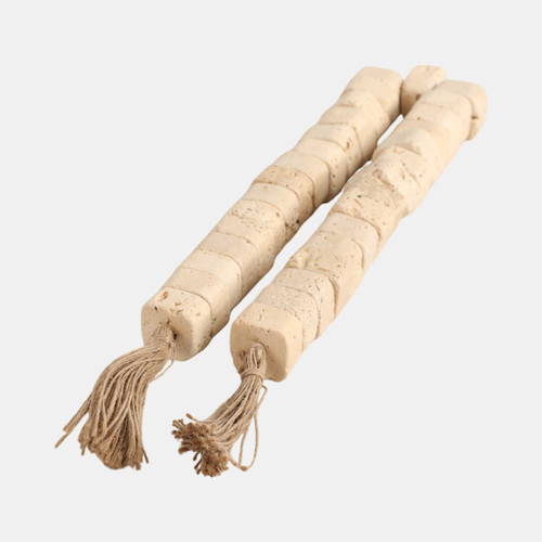 Sagebrook Home 26" Travertine 1" Beaded Garland Wishlist Create New