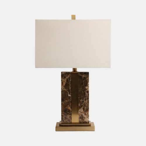 sagebrook home 26x16? Rectangle Marble Lamp W/antique Brass brown Wishlist Create New