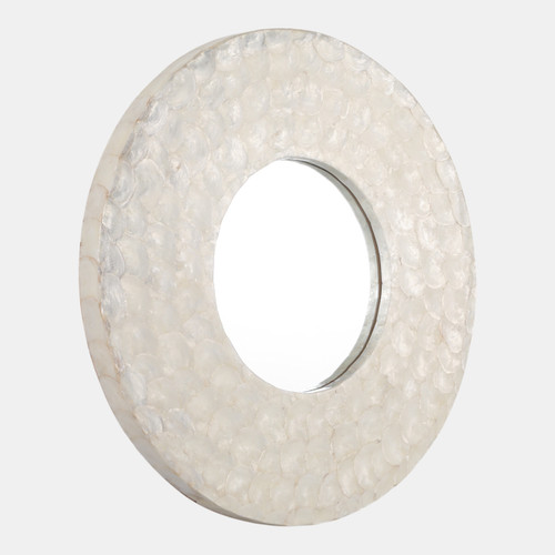 Sagebrook Home 27" Round Capiz Mirror Ivory Wishlist Create New