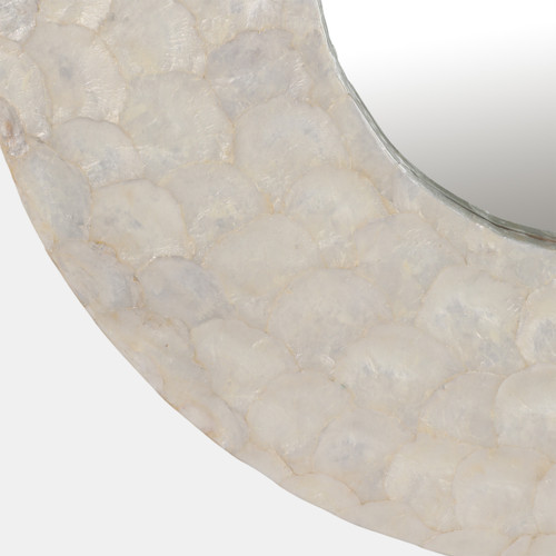 Sagebrook Home 27" Round Capiz Mirror Ivory Wishlist Create New