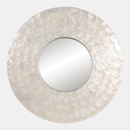 sagebrook home 27" Round Capiz Mirror Ivory Wishlist Create New