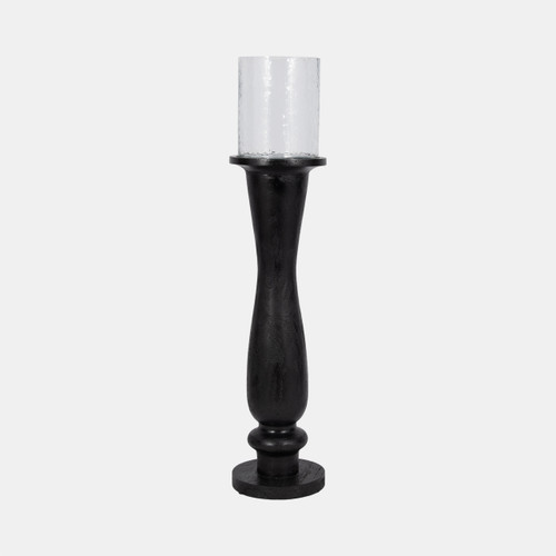 Sagebrook Home 27" Traditional Hurricane On Pedestal Black Wishlist Create New