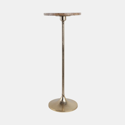 sagebrook home 27x10" Marble Top Drink Table Tan/gold Wishlist Create New