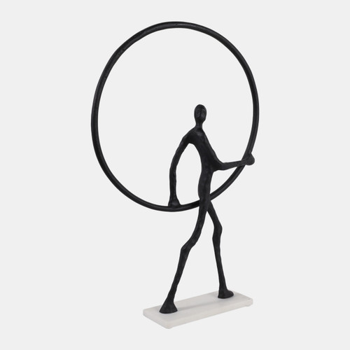Sagebrook Home 27x15" Man With Ring On Marble Base Black/white Wishlist Create New