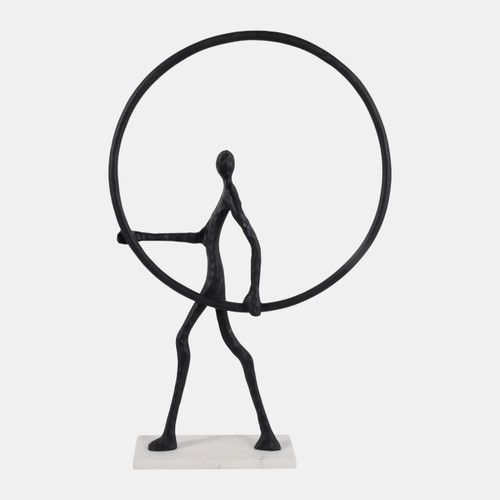 Sagebrook Home 27x15" Man With Ring On Marble Base Black/white Wishlist Create New