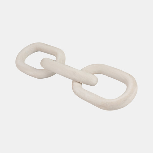 Sagebrook Home 28" 3 Wooden Links White Wishlist Create New
