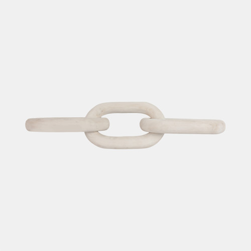 Sagebrook Home 28" 3 Wooden Links White Wishlist Create New